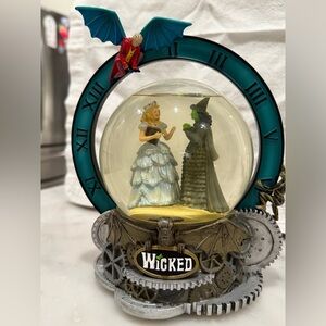 Rare Wicked Broadway Musical Snow Globe 2003 "FOR GOOD" Steampunk Working
